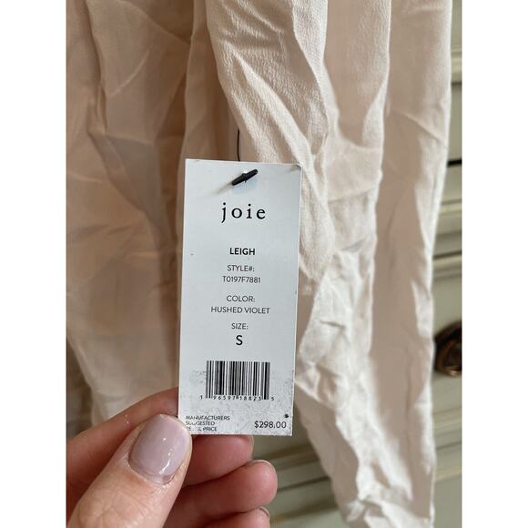 Joie Leigh 100%Silk Women's V-Neck Wrap Hushed Violet Top Size Small-$298 - Picture 7 of 11